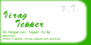 virag tepper business card